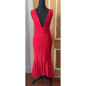 Saints + Secrets Red Lace Dress